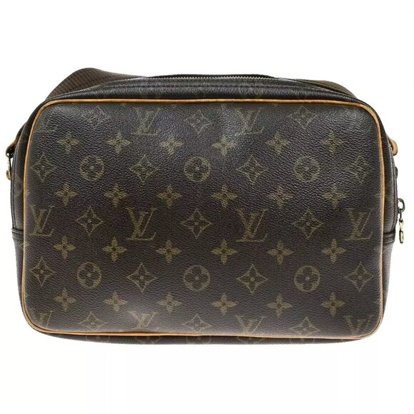 LOUIS VUITTON Reporter PM Crossbody Shoulder Bag Monogram Leather Brown France M - Picture 7 of 16